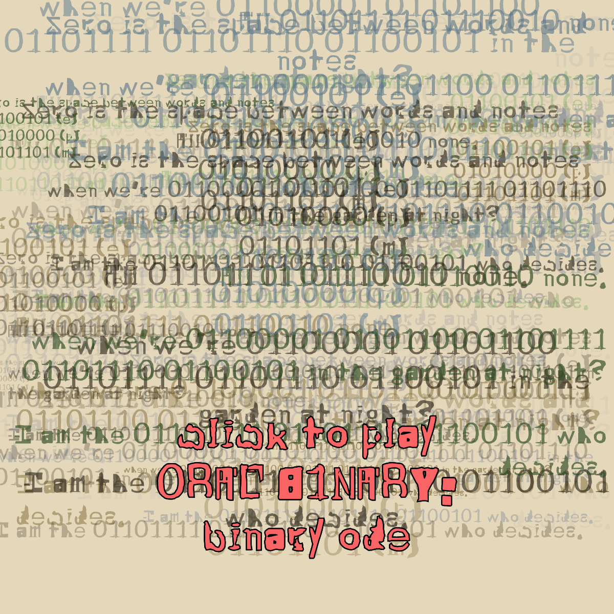 0RAL B1NARY: “BINARY ODE” #49 static token preview