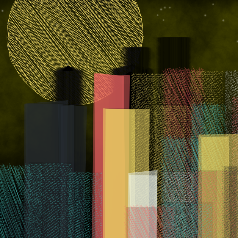 hastily-drawn cityscape sketch #49 static NFT preview