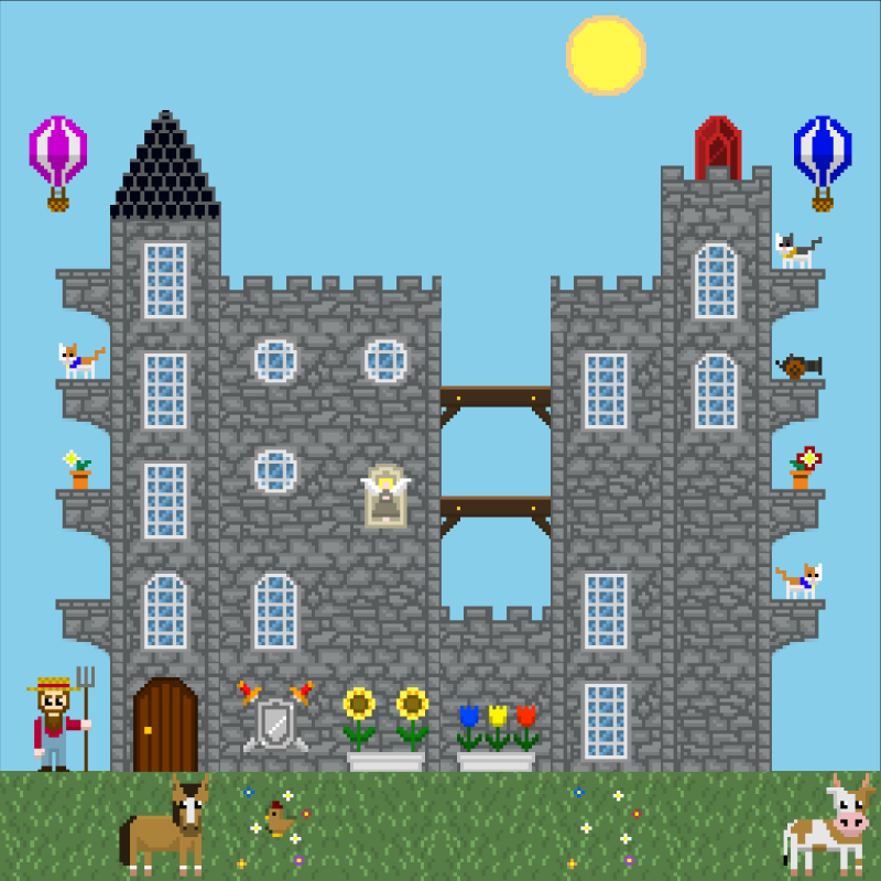 2D Mansion #887 static NFT preview