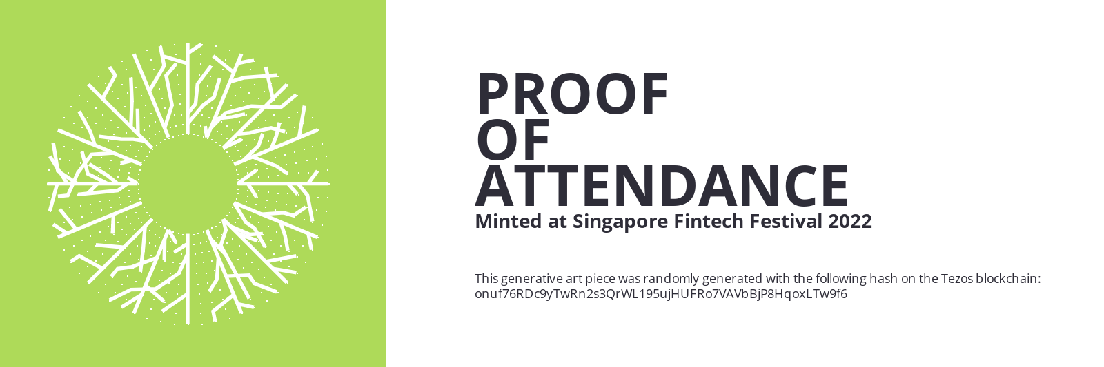 SFF2022 Proof of Attendance Token #831 static token preview