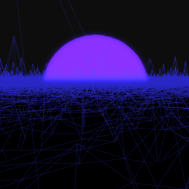 Generative Retrowave Field #112 static token preview