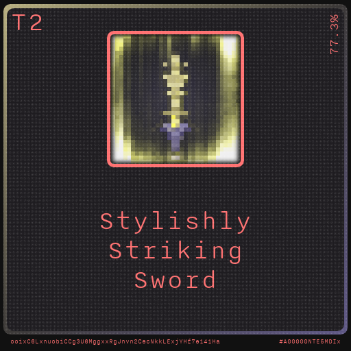 Gear for your quests - Sword #107 static NFT preview