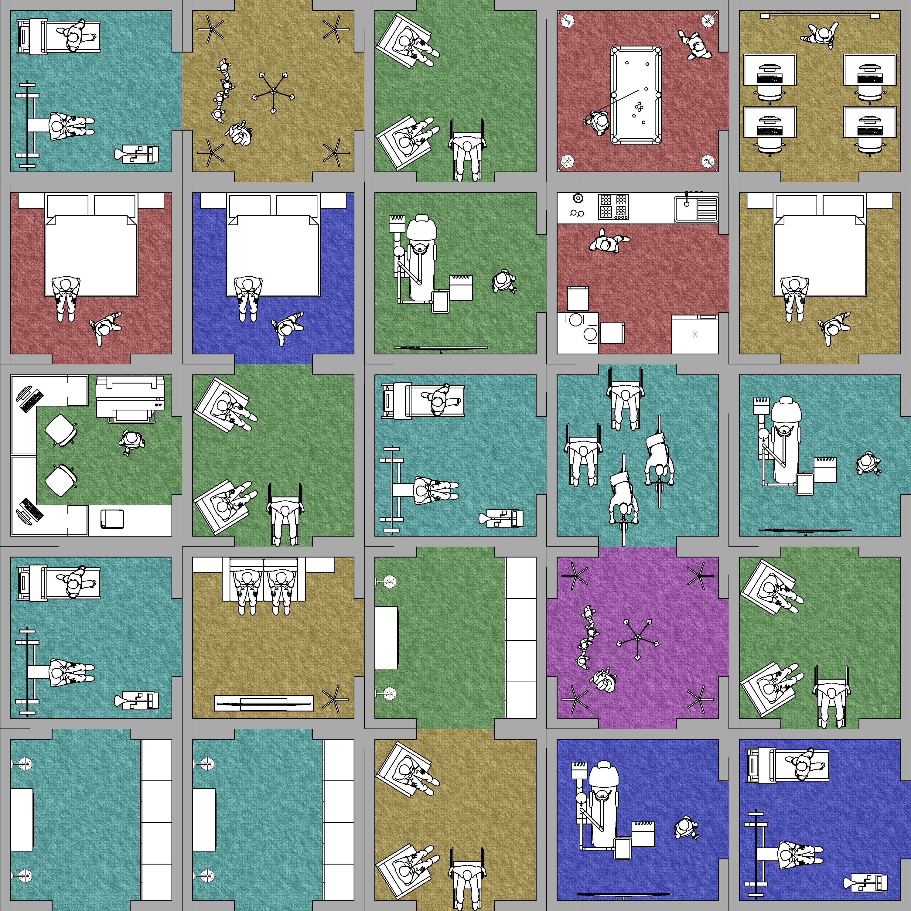 Harlequin block building #45 static token preview