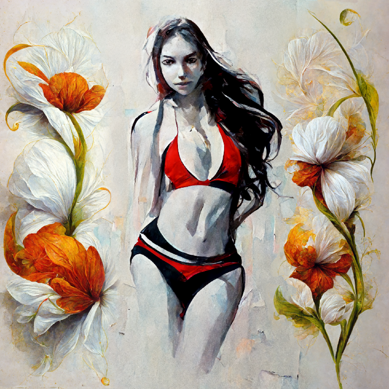 Girl and Flower #9 static token preview