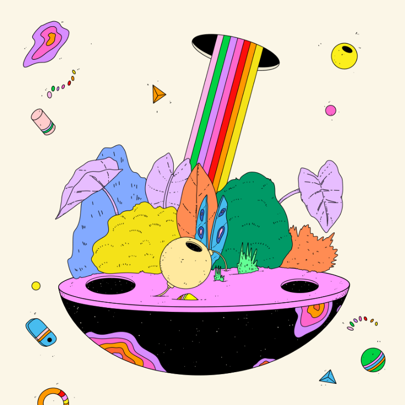 🌈🌴🪐 #247 static NFT preview