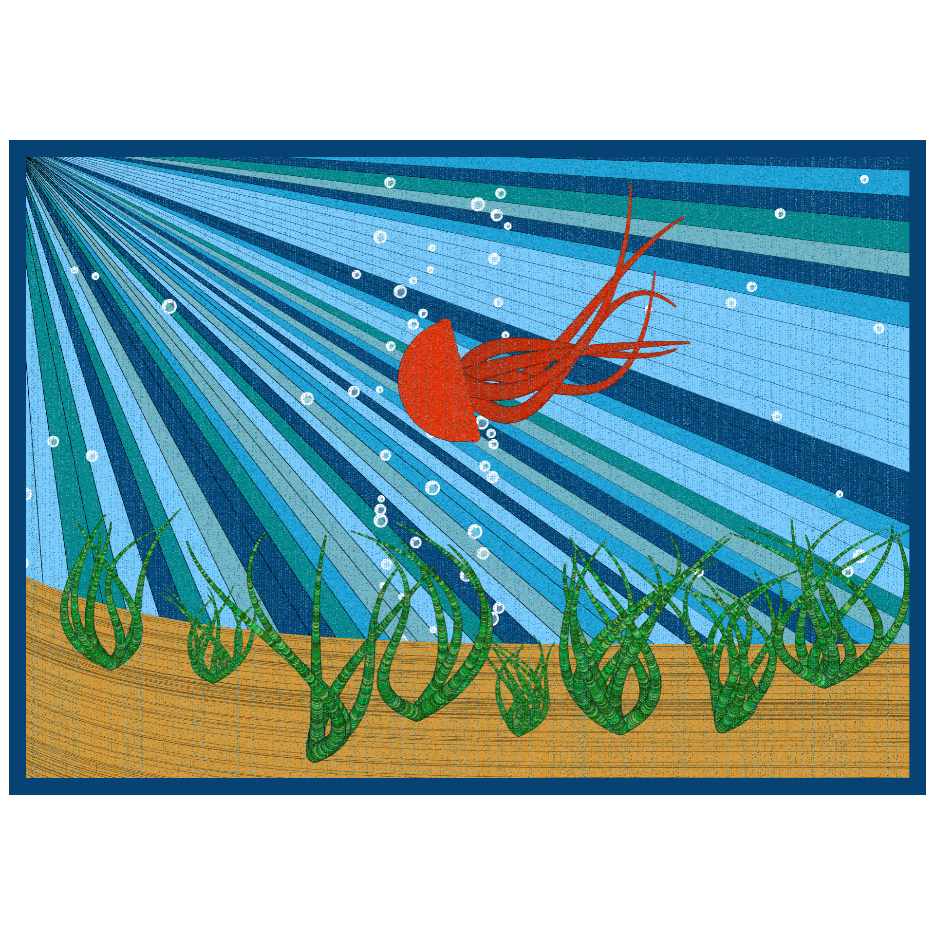 Bézier Aquarium 🦑 #107 static token preview