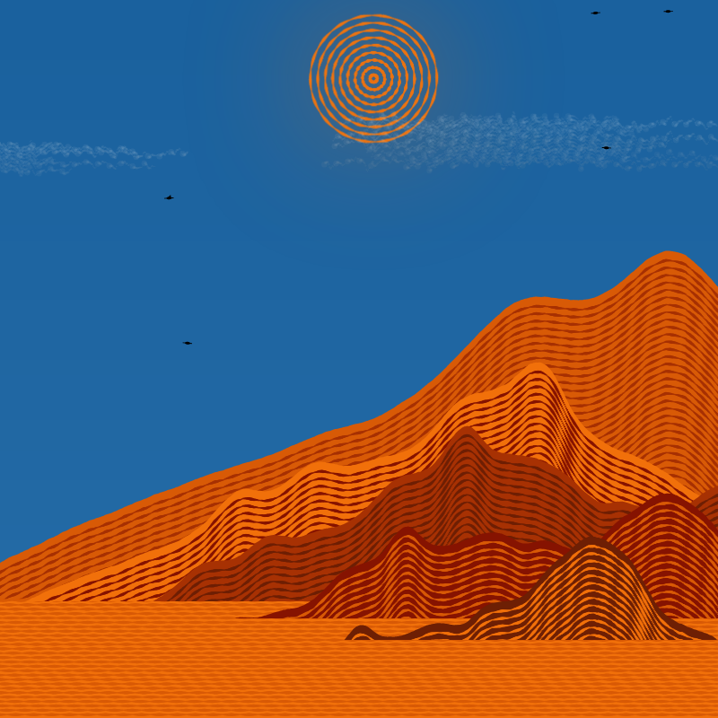 Painted Mountain Sunset #100 static token preview