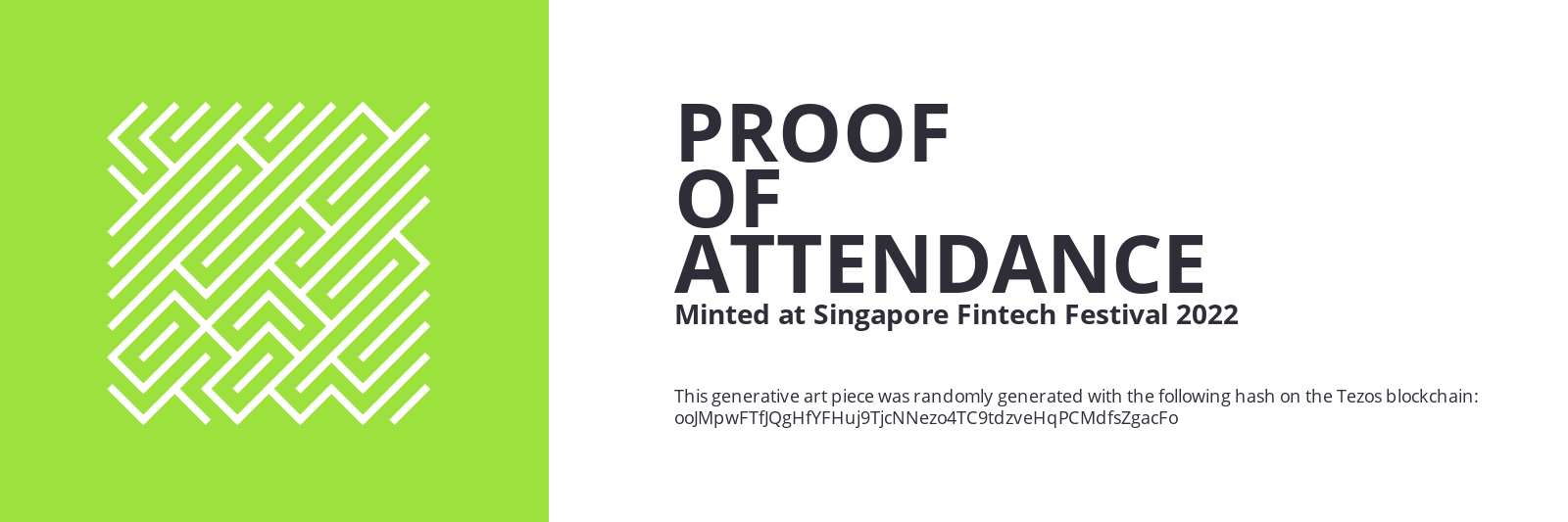 SFF2022 Proof of Attendance Token #1318 static token preview