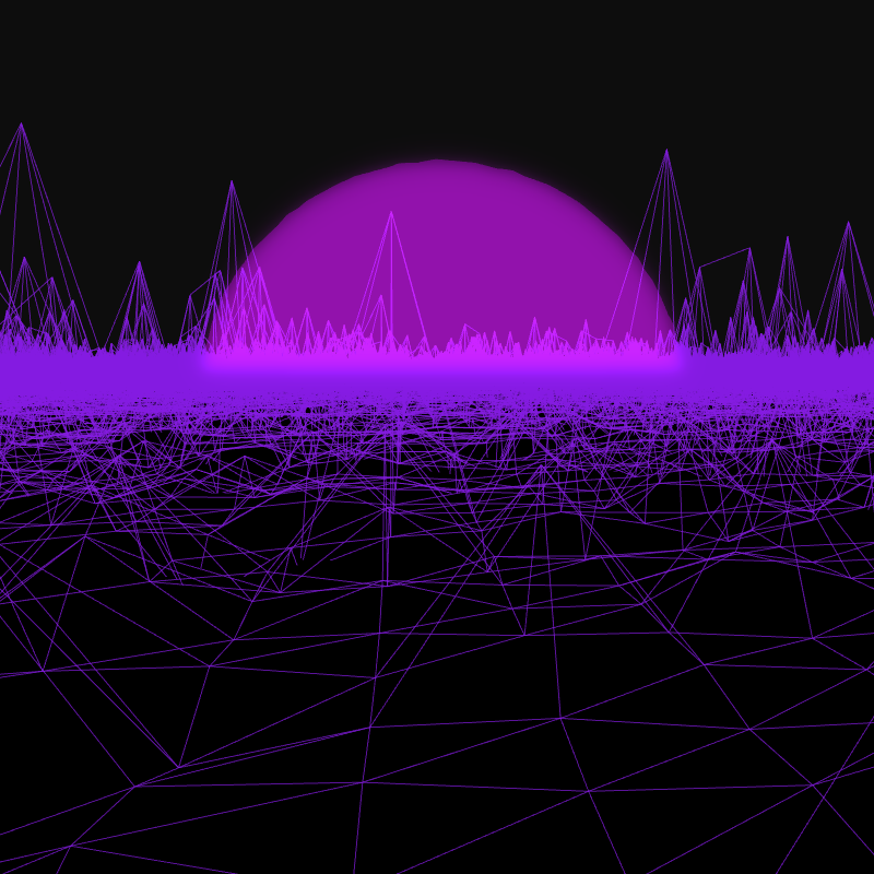 Generative Retrowave Field #13 static token preview