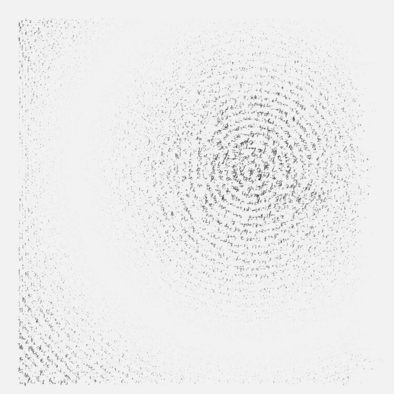 Asemic Writing 1o1 #24 static token preview