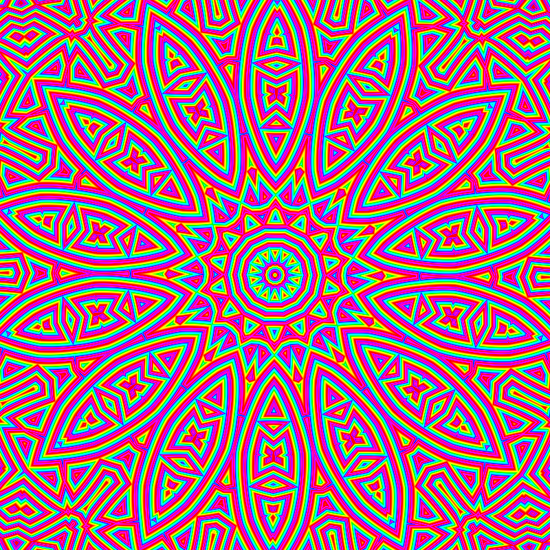 Psilocybin vision #3 - #fxhashturnsone #17 static token preview