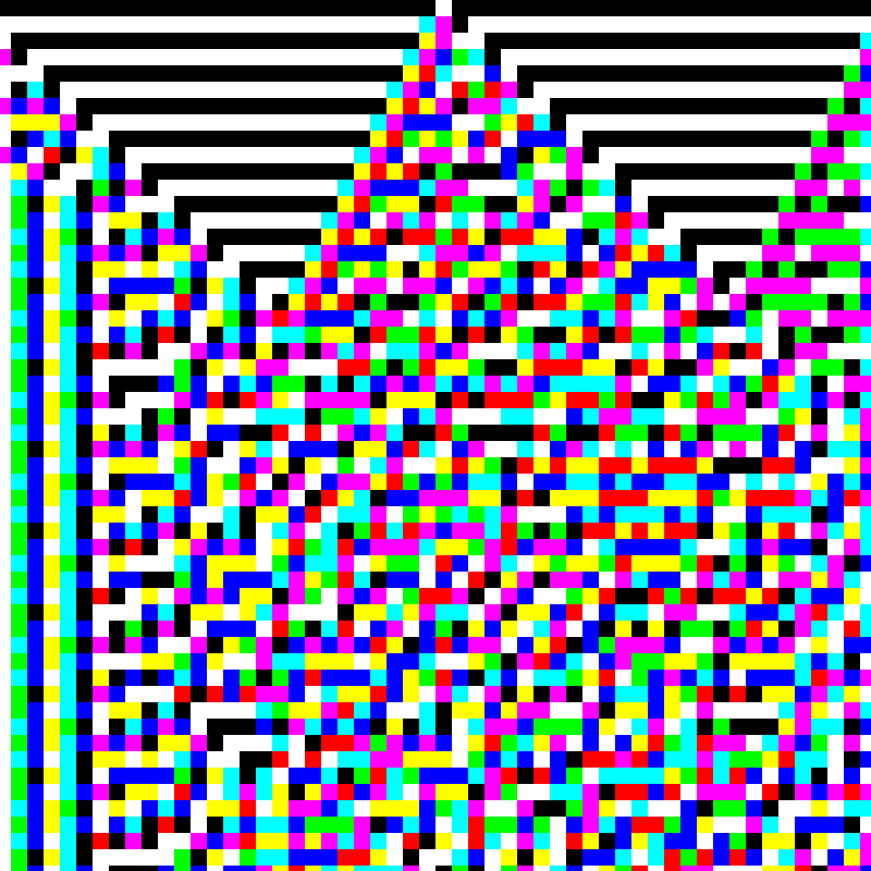 RGB Elementary Cellular Automaton #451 static NFT preview