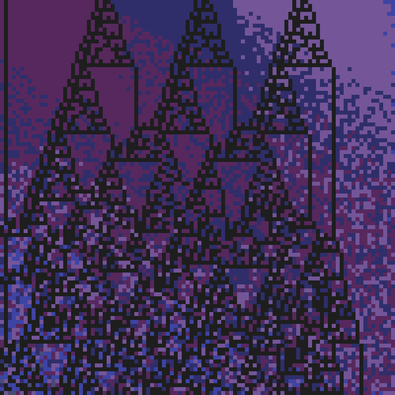 Colored Elementary Cellular Automaton #262 static NFT preview