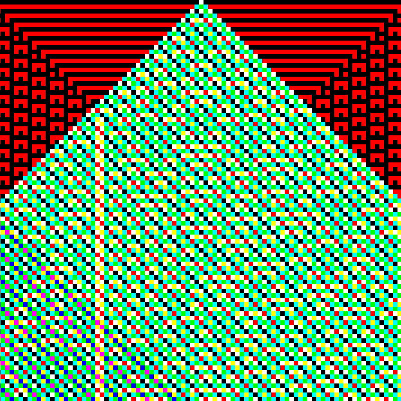 RGB Elementary Cellular Automaton #17 static token preview