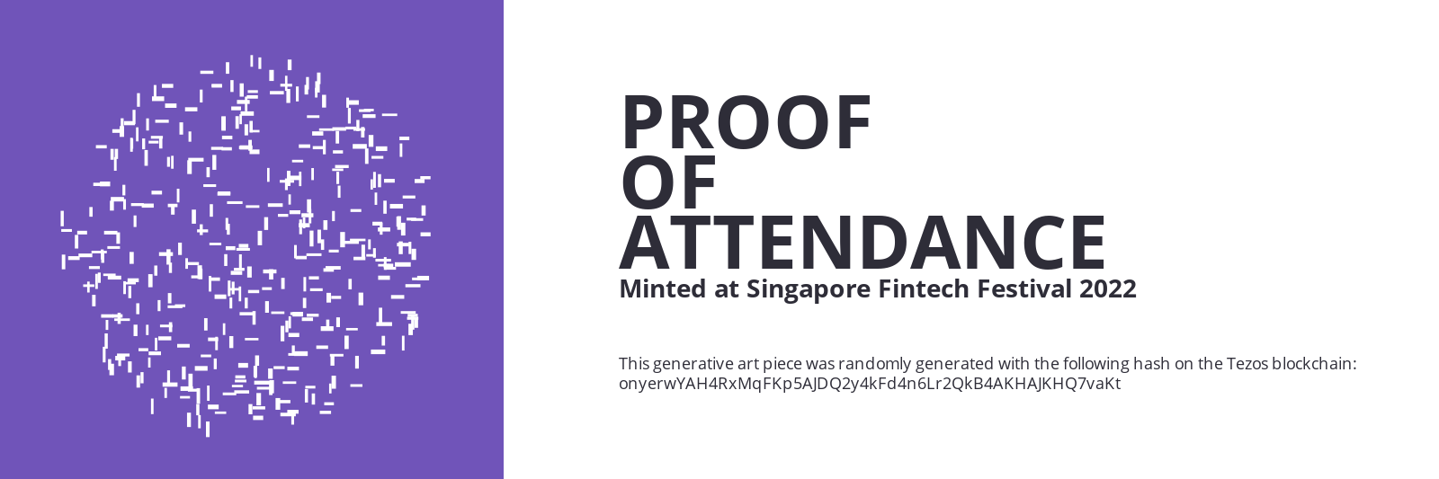 SFF2022 Proof of Attendance Token #854 static token preview