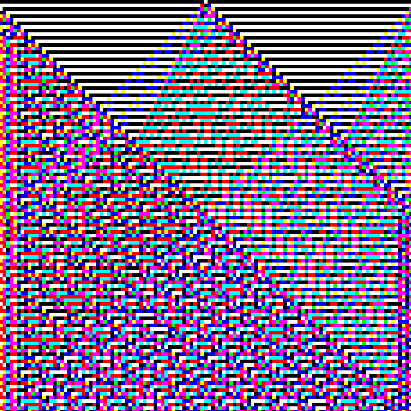 RGB Elementary Cellular Automaton #53 static token preview