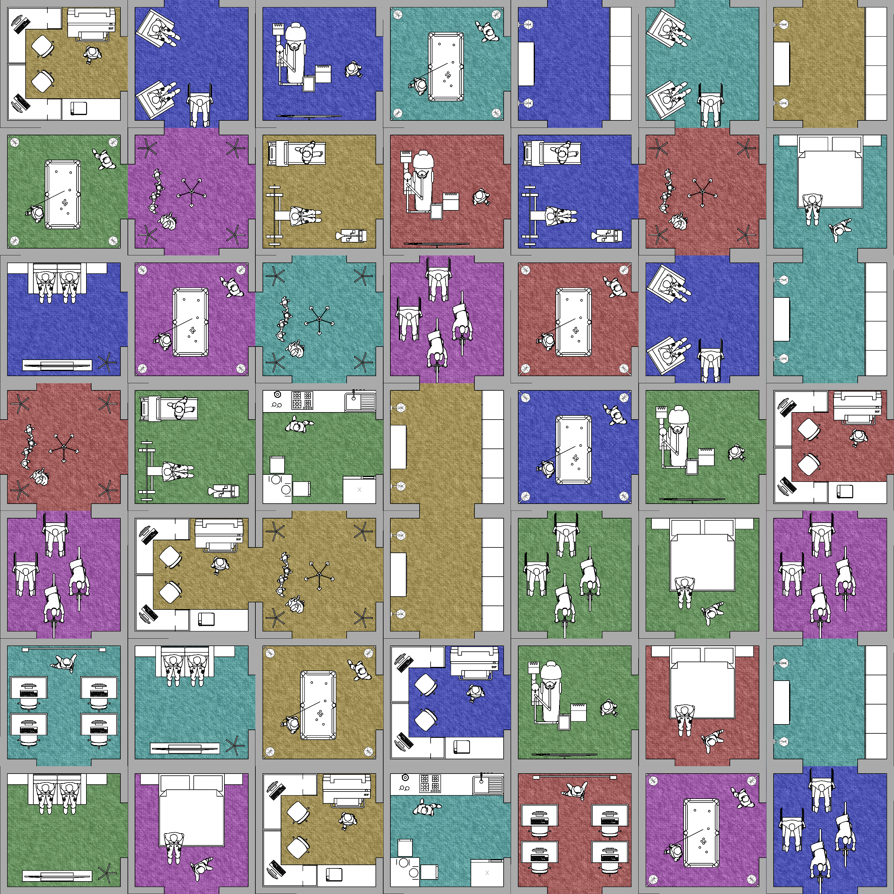 Harlequin block building #37 static token preview