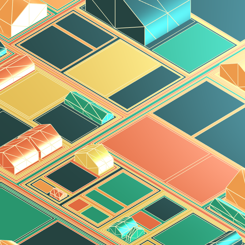 Geometric city #350 static NFT preview