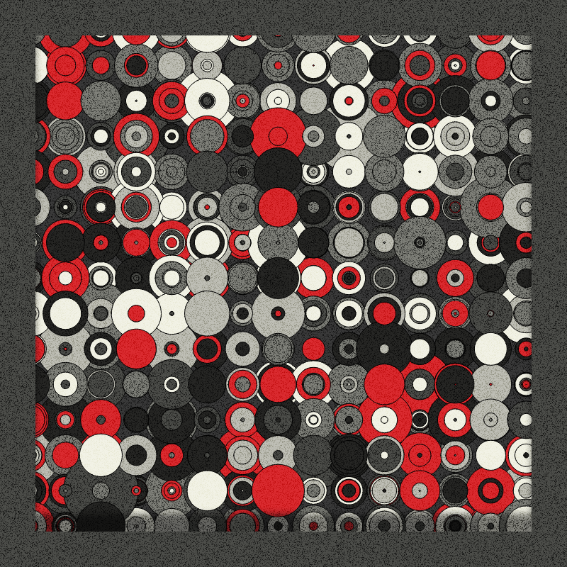 Red, Grey and Circles #12 static NFT preview