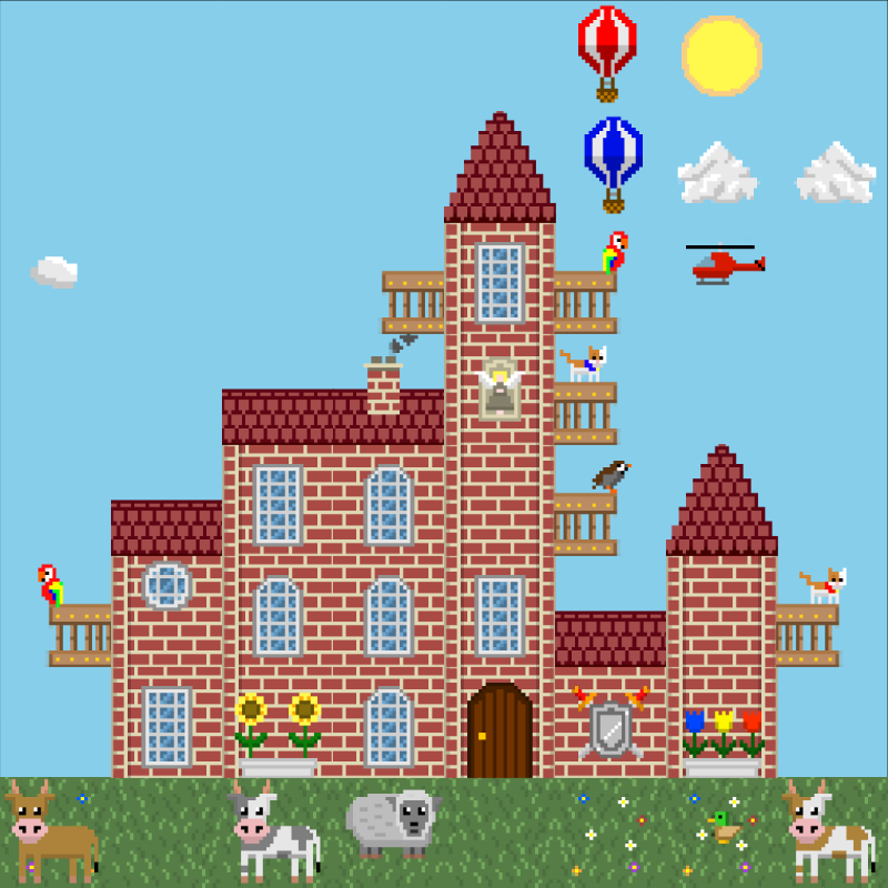 2D Mansion #585 static NFT preview
