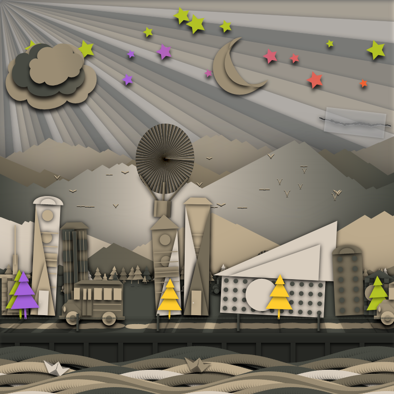 Paper Art 2.5D #58 static token preview