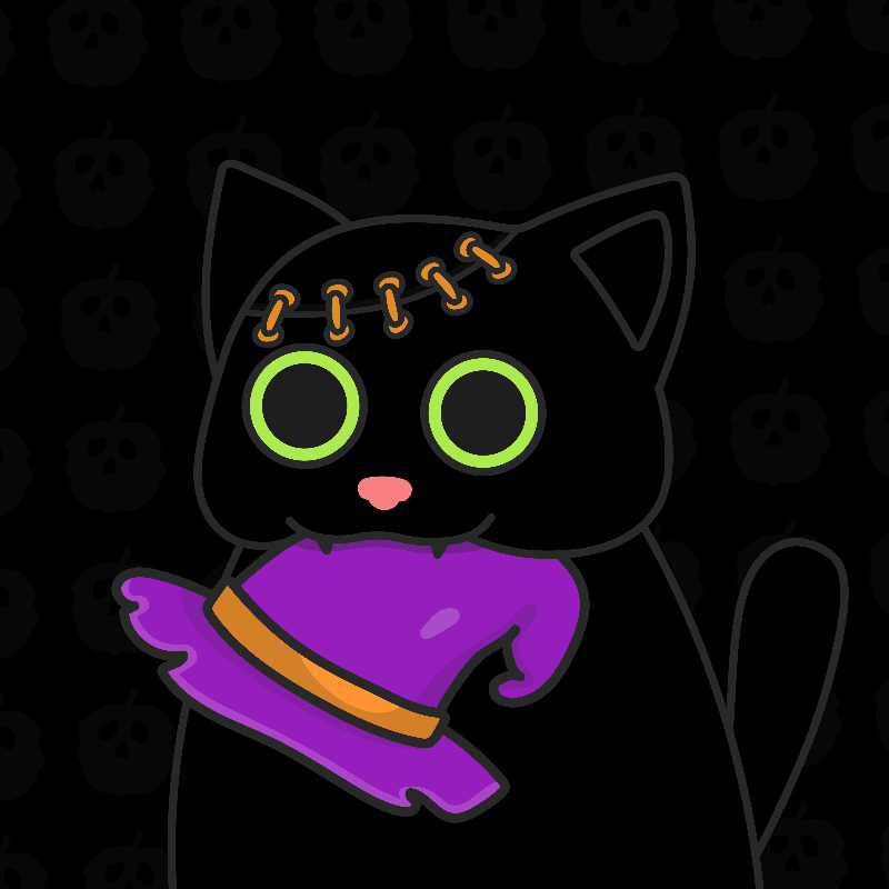 Addams Cat #83 static token preview