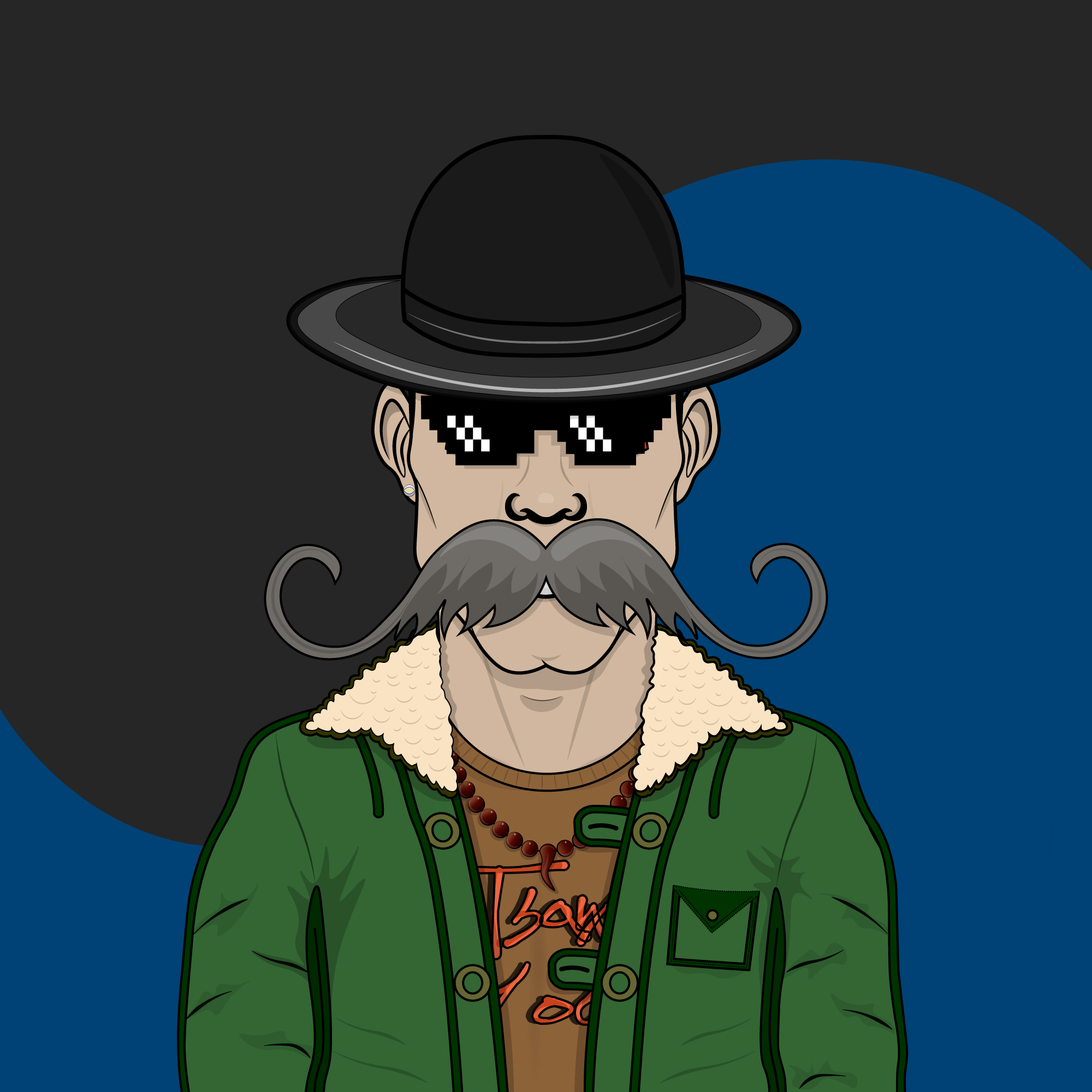 Mustachioed #135 static token preview