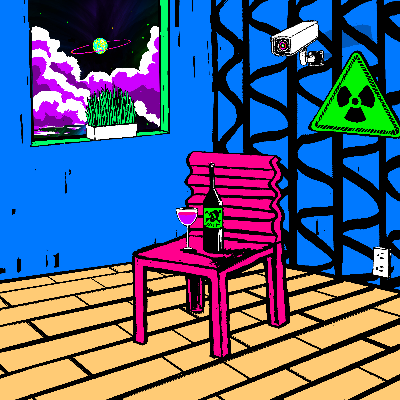 pink chair in the blue room #29 static token preview