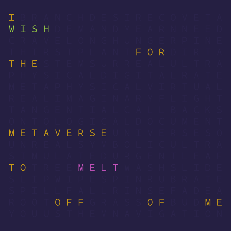 I wish for the metaverse ... #167 static token preview