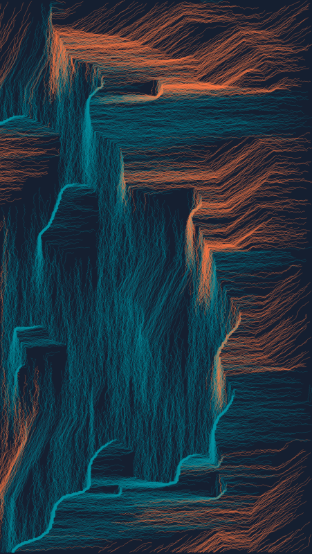 Algoscapes | Rock-face #190 static token preview