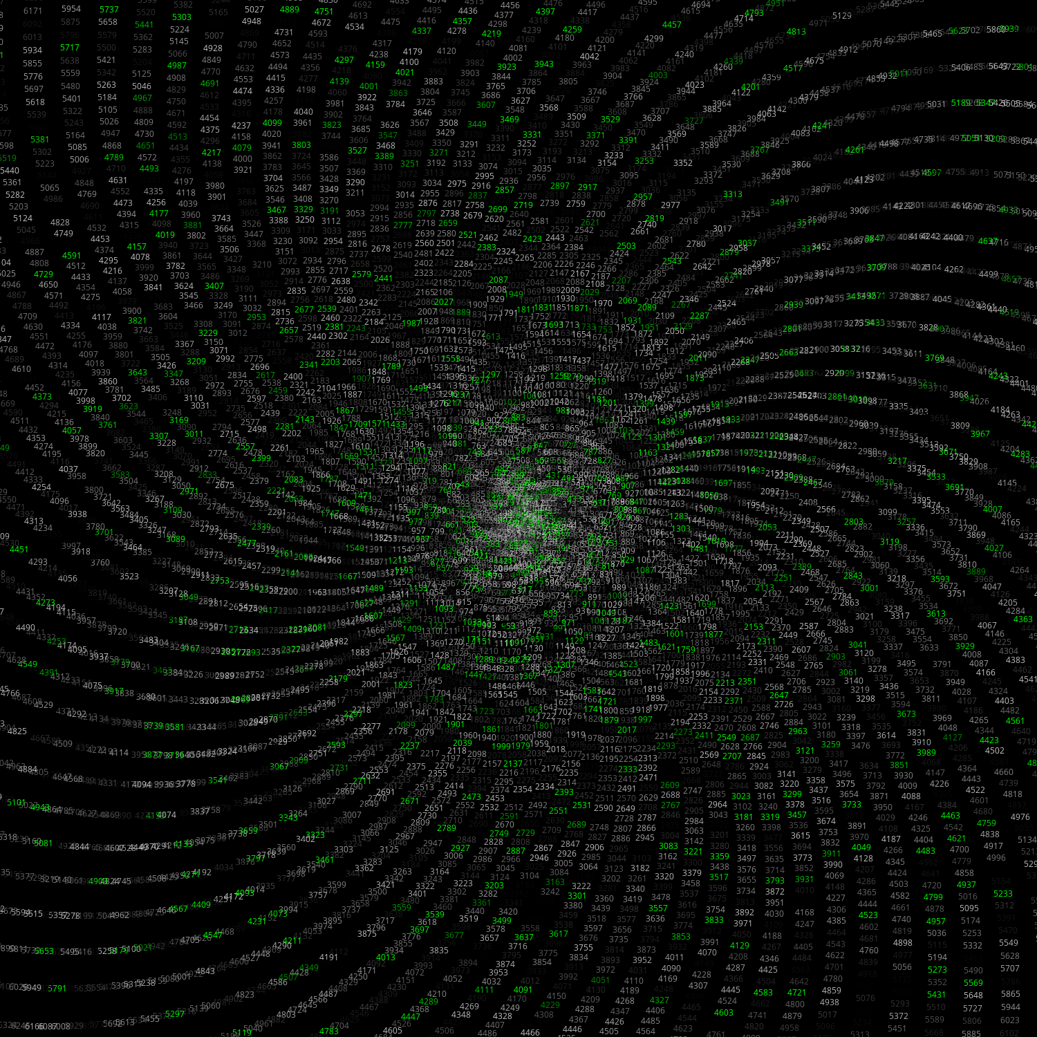 Polar Plot of Numbers #45 static token preview