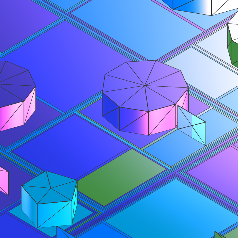 Geometric city #111 static NFT preview