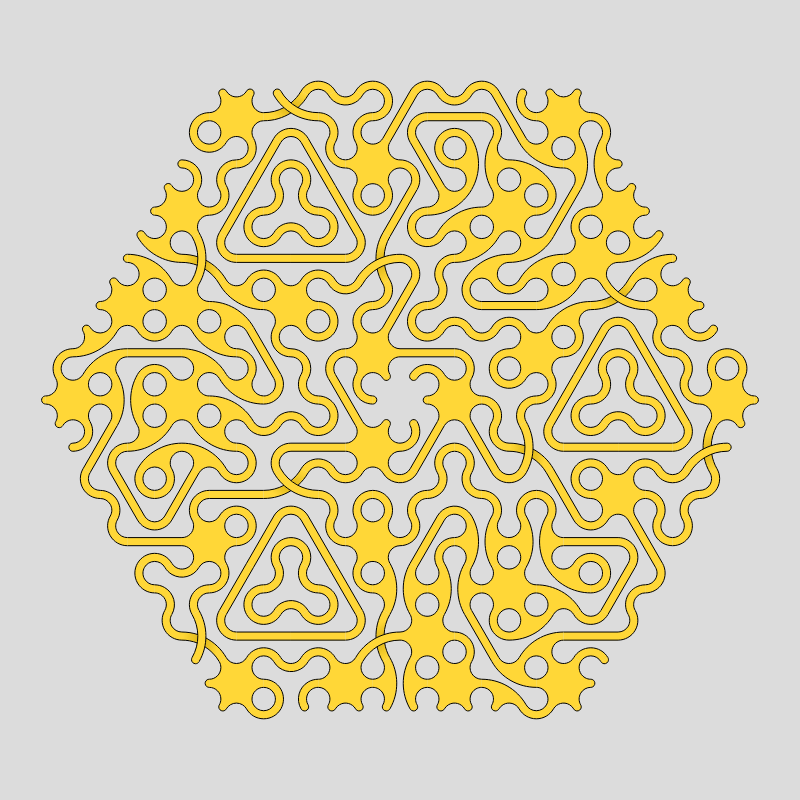 Truchet Threefold Symmetry #29 static token preview