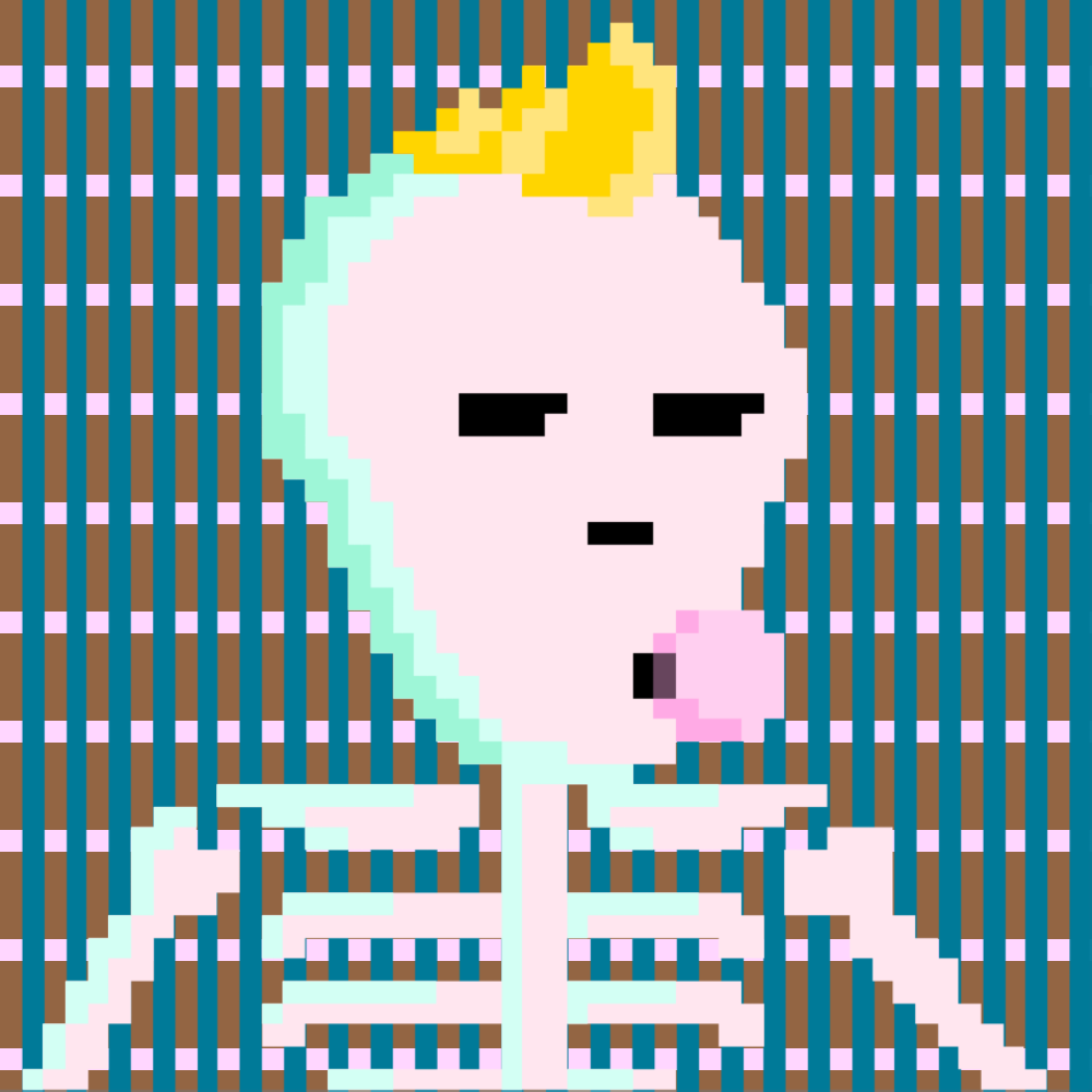 PIXEL SKULLETTI 1 #81 static NFT preview