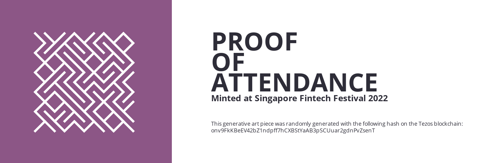 SFF2022 Proof of Attendance Token #2021 static token preview