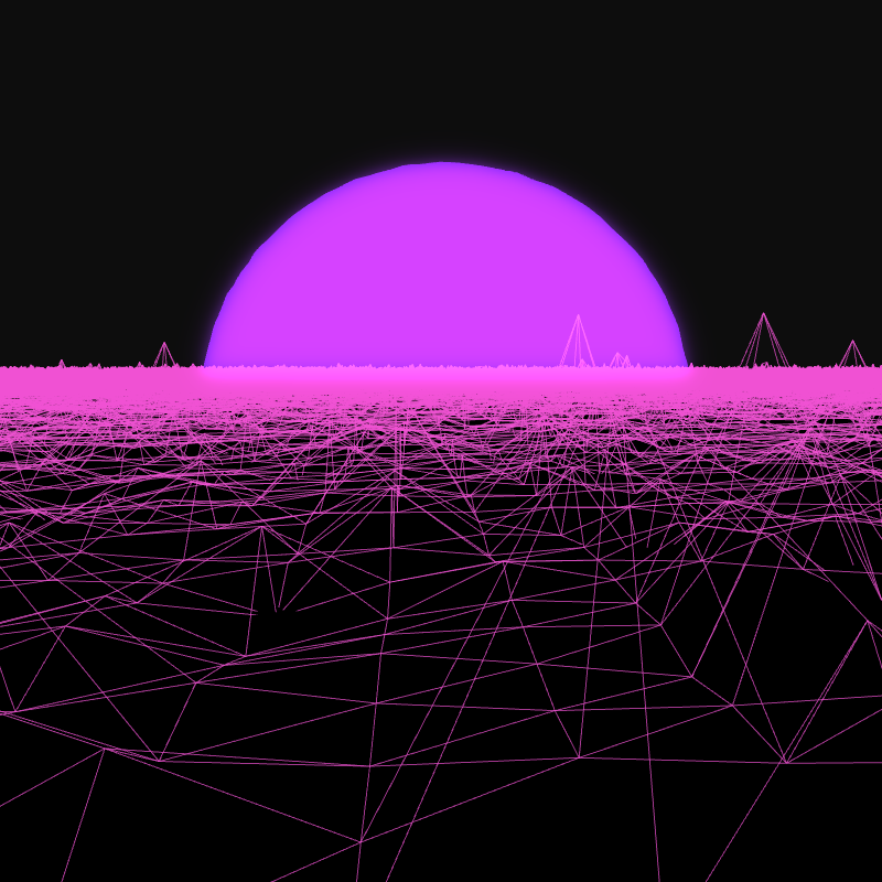 Generative Retrowave Field #116 static NFT preview