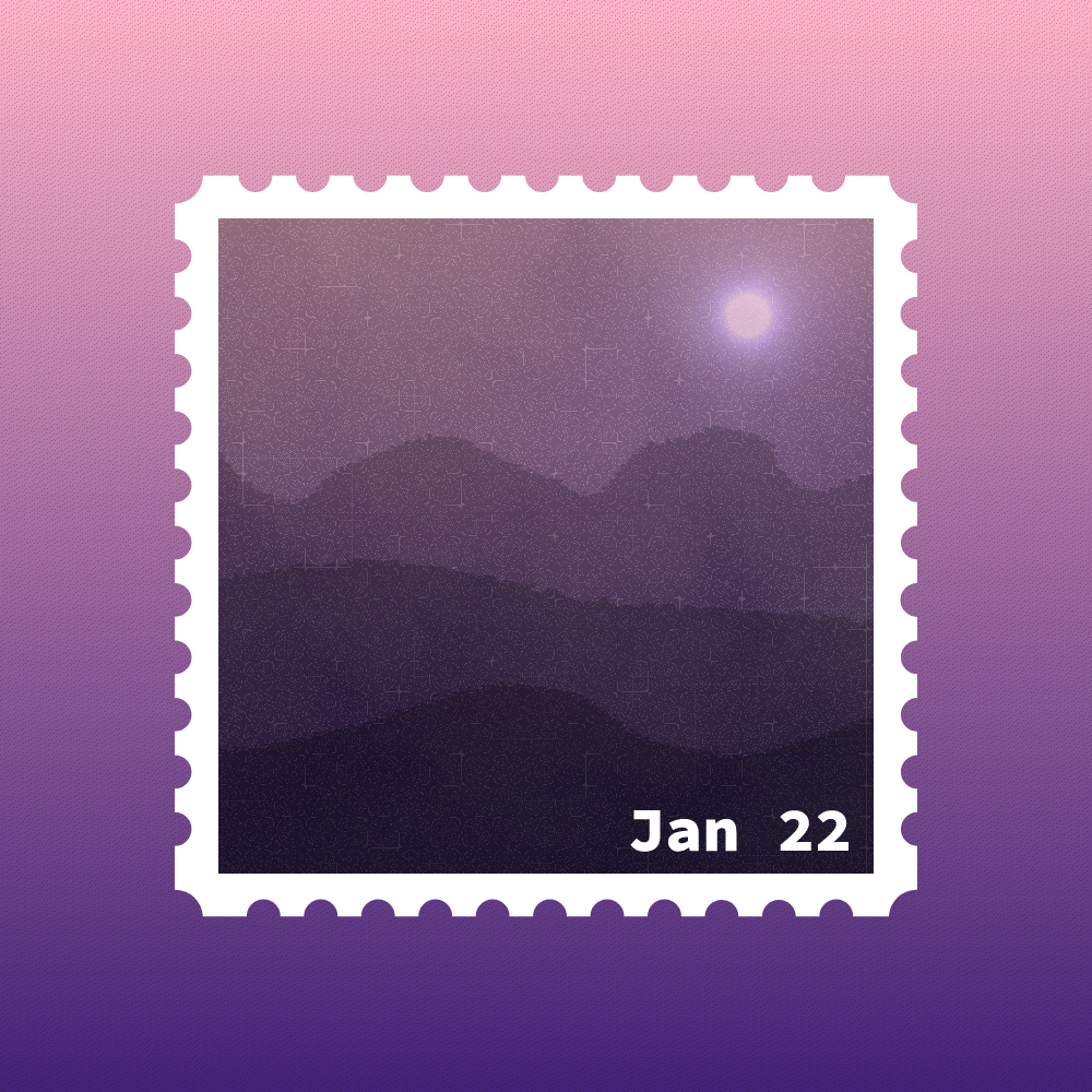 January 2022 stamp #43 static token preview