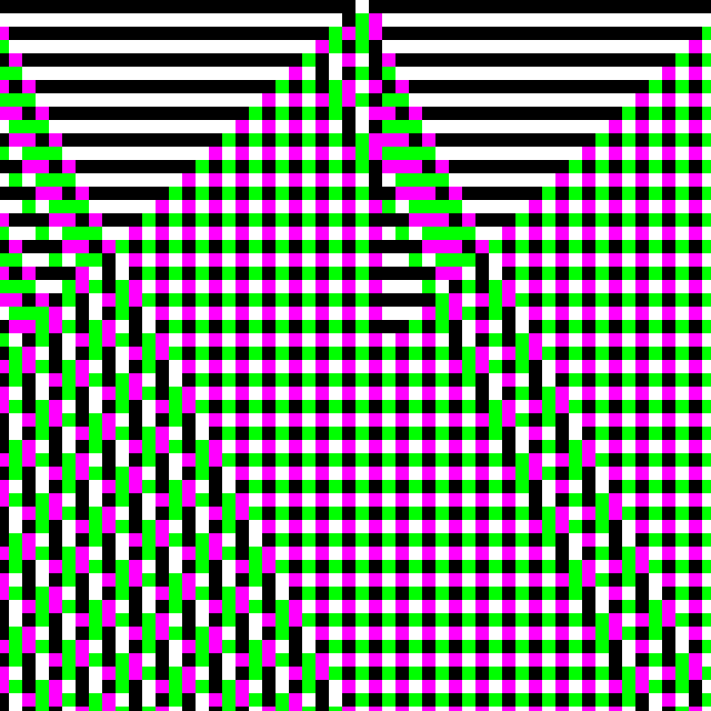 RGB Elementary Cellular Automaton #571 static token preview