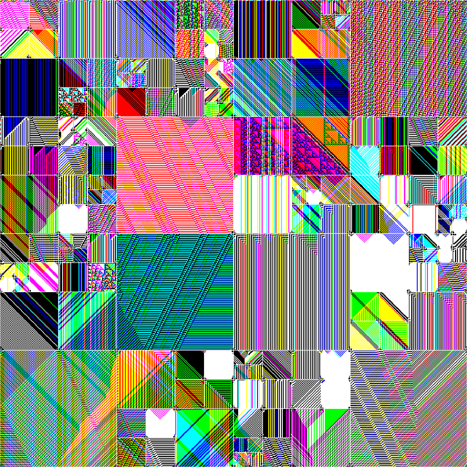 RULES (for Elementary Cellular Automata) #261 static token preview