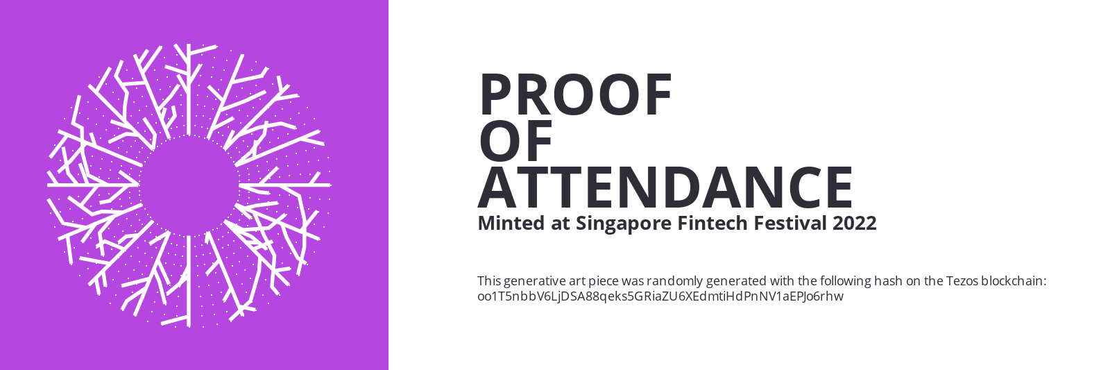 SFF2022 Proof of Attendance Token #210 static token preview