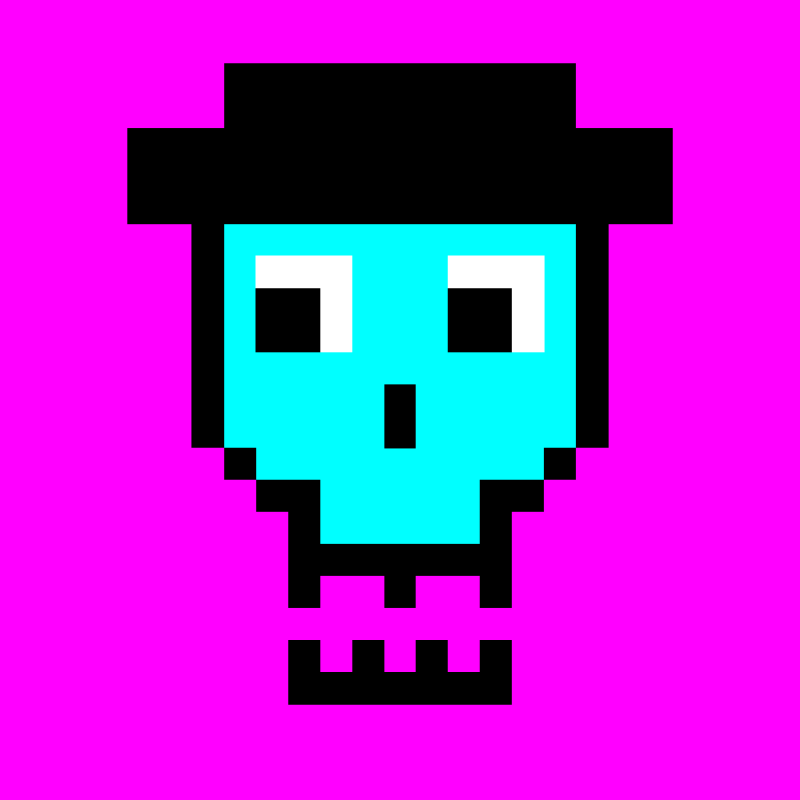 Pixel skull #10 static token preview