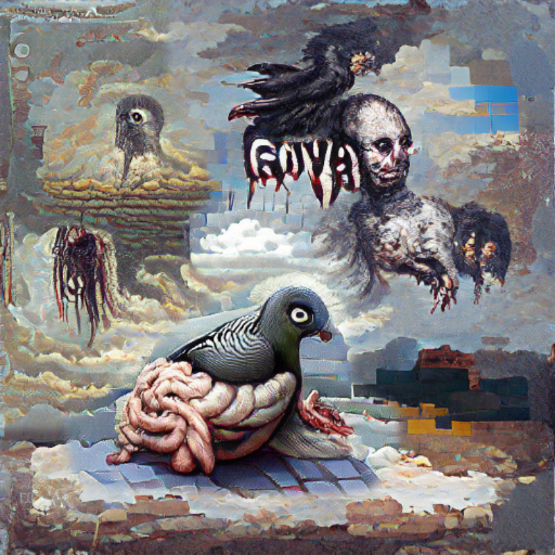 Pigeon Sat on a Brain Reflecting Existence #61 static token preview