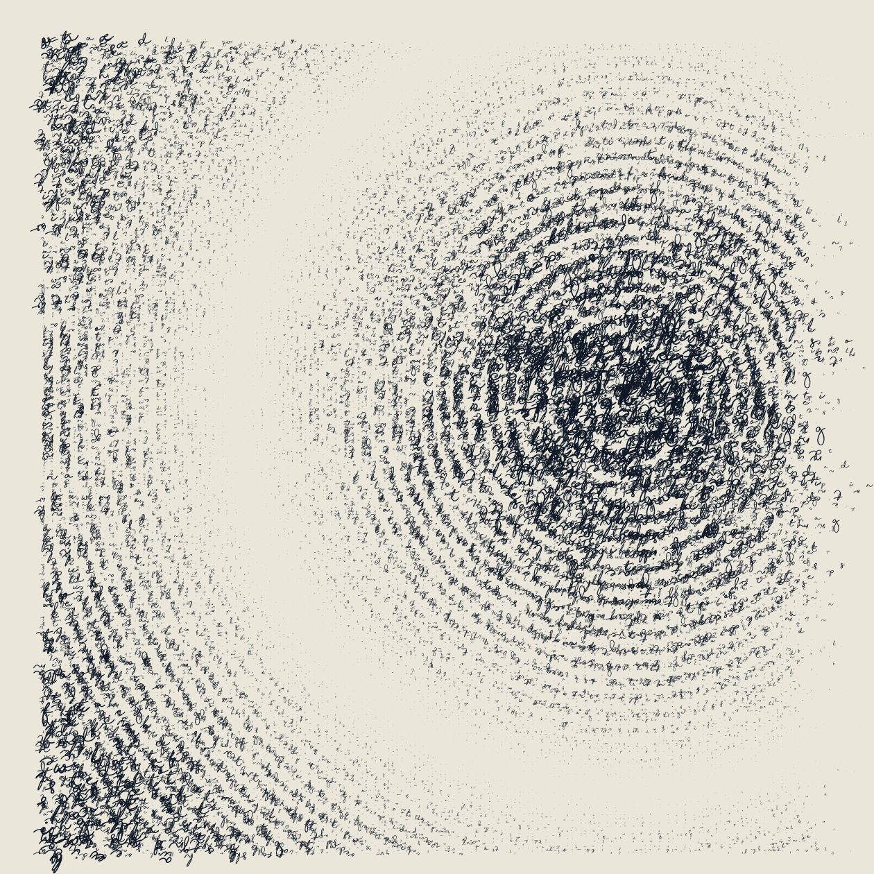 Asemic Writing 1o1 #42 static token preview