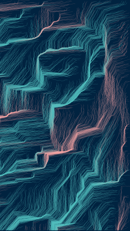 Algoscapes | Rock-face #115 static NFT preview