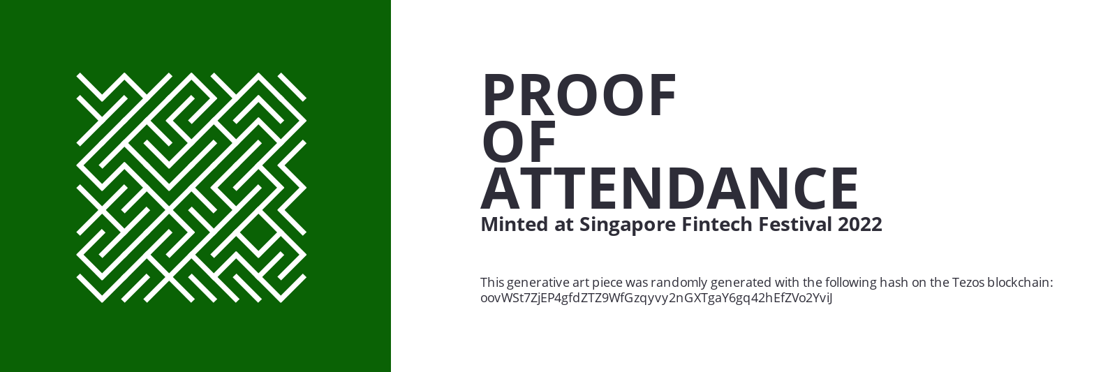 SFF2022 Proof of Attendance Token #1733 static token preview