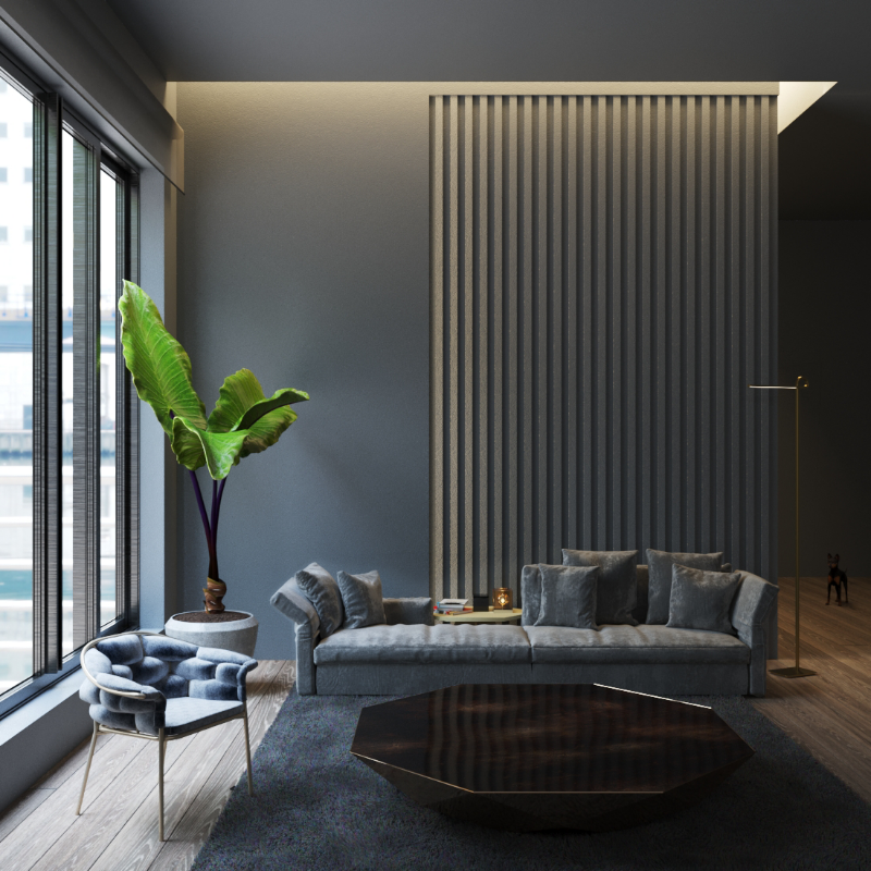 Modern living room GEN #5 static token preview