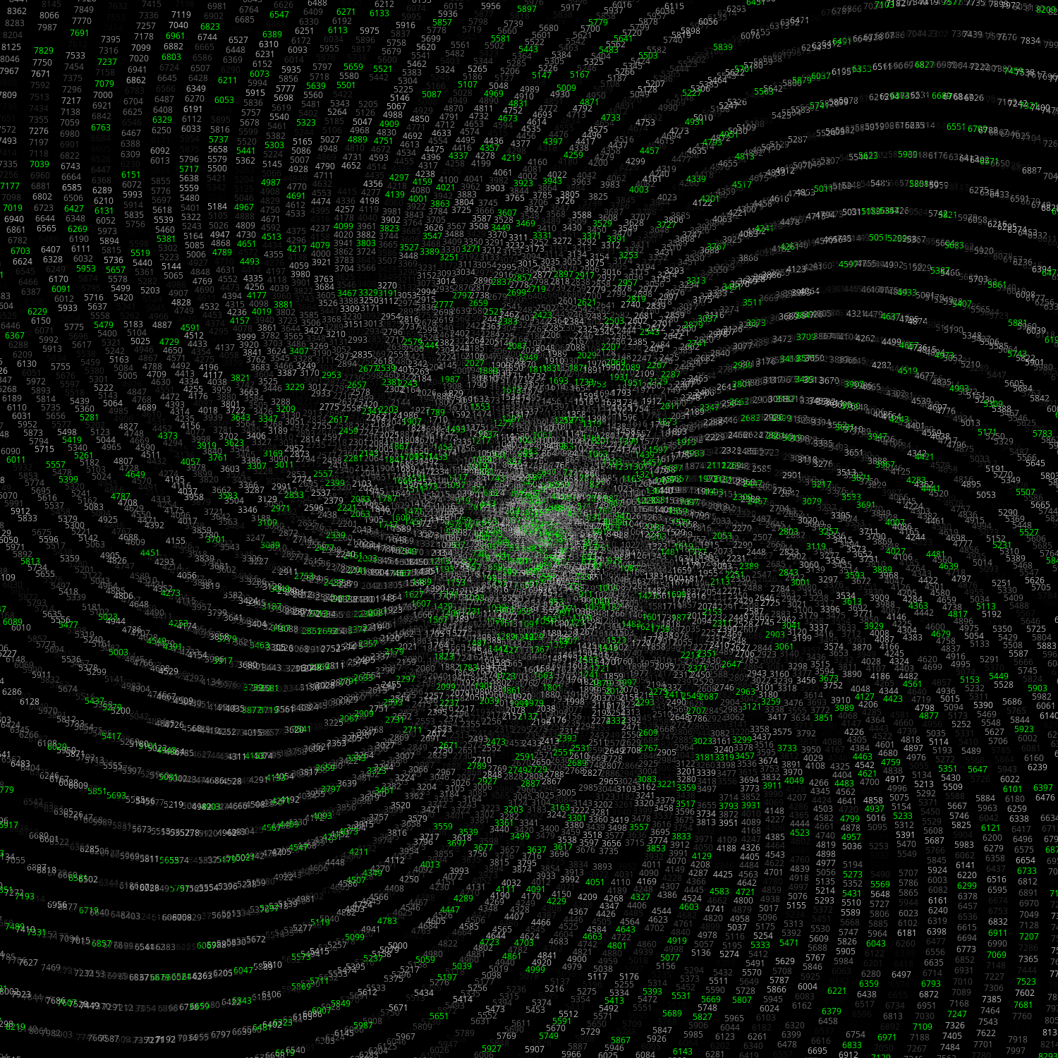 Polar Plot of Numbers #373 static NFT preview