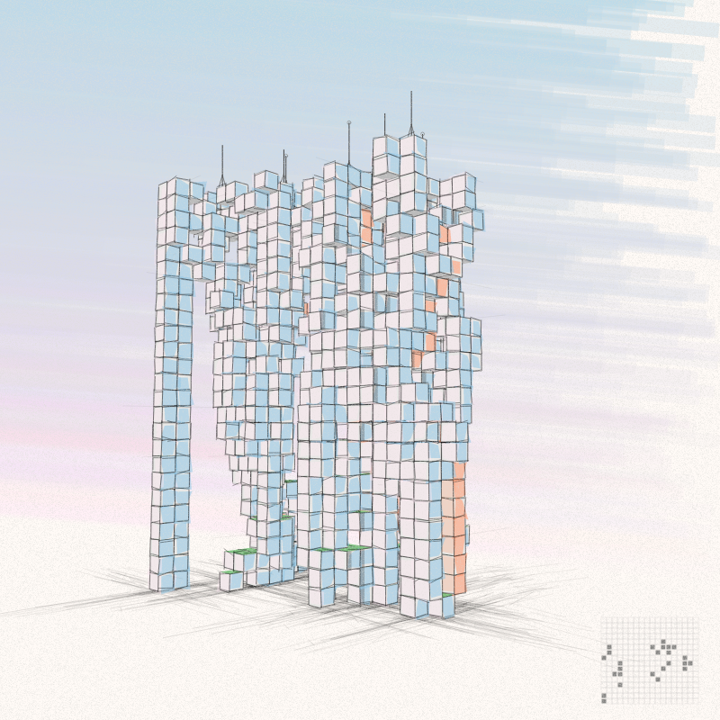 Cellular Skyscrapers #83 static NFT preview
