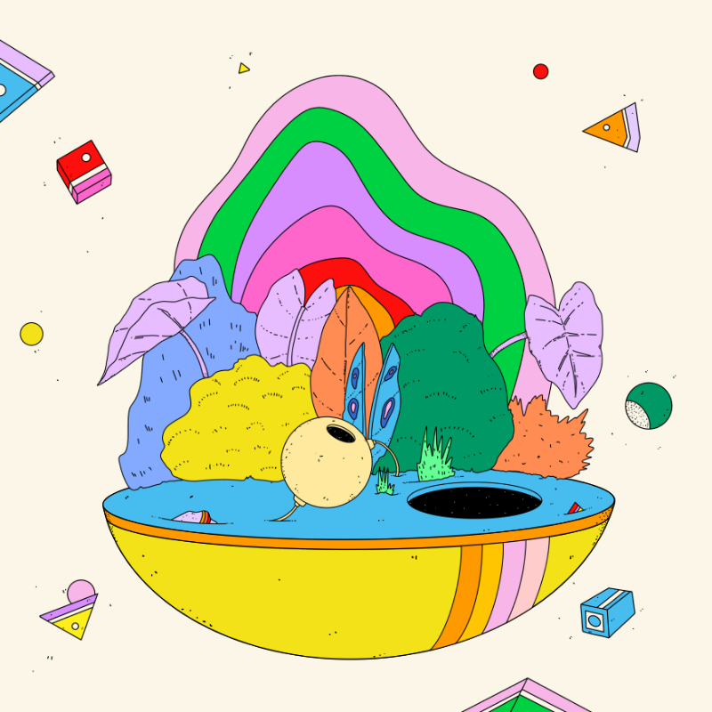 🌈🌴🪐 #239 static NFT preview