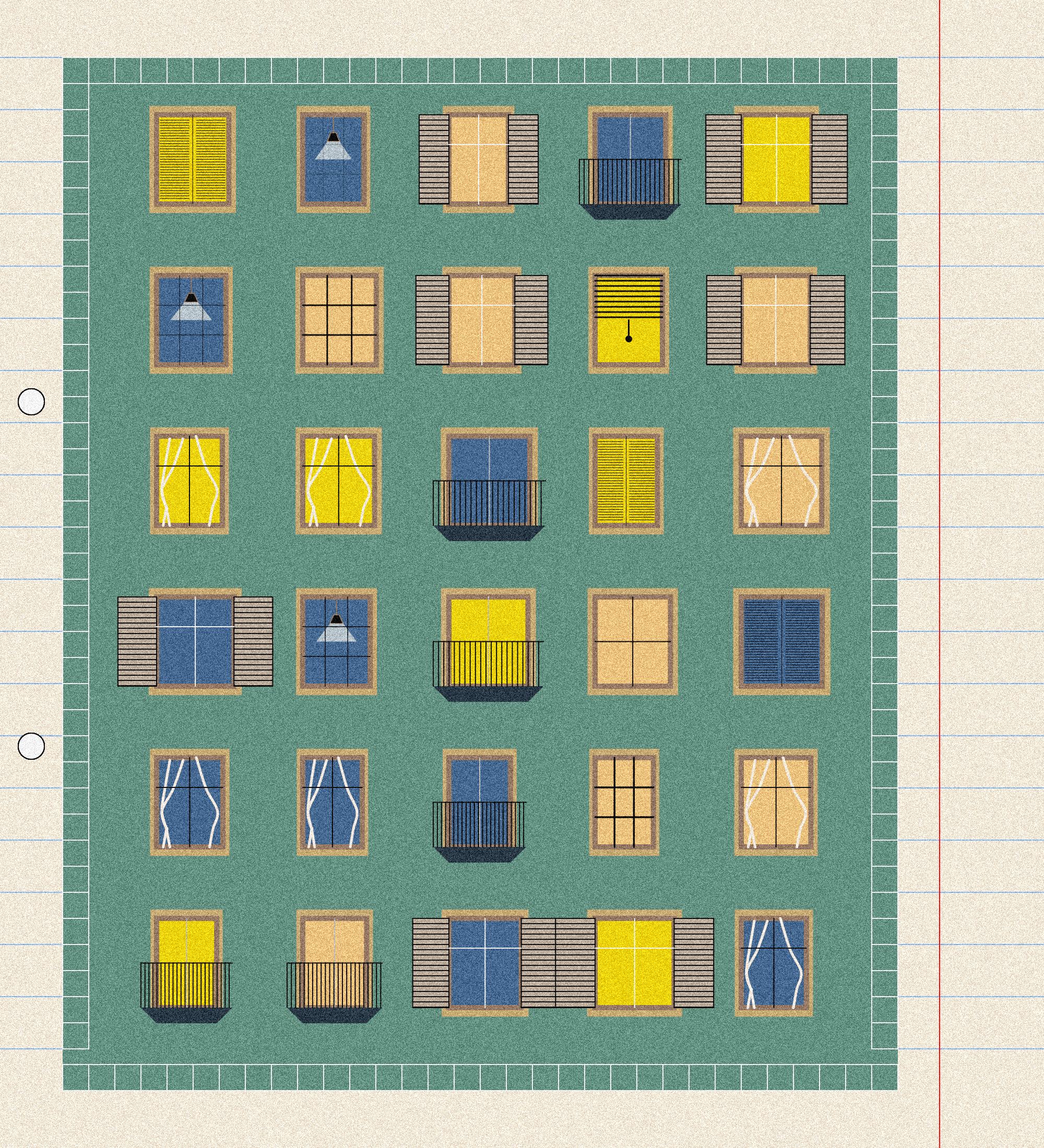 sketchbook page 9: windows #35 static NFT preview